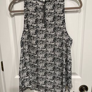 Wayf Black and White Floral Halter Camisole